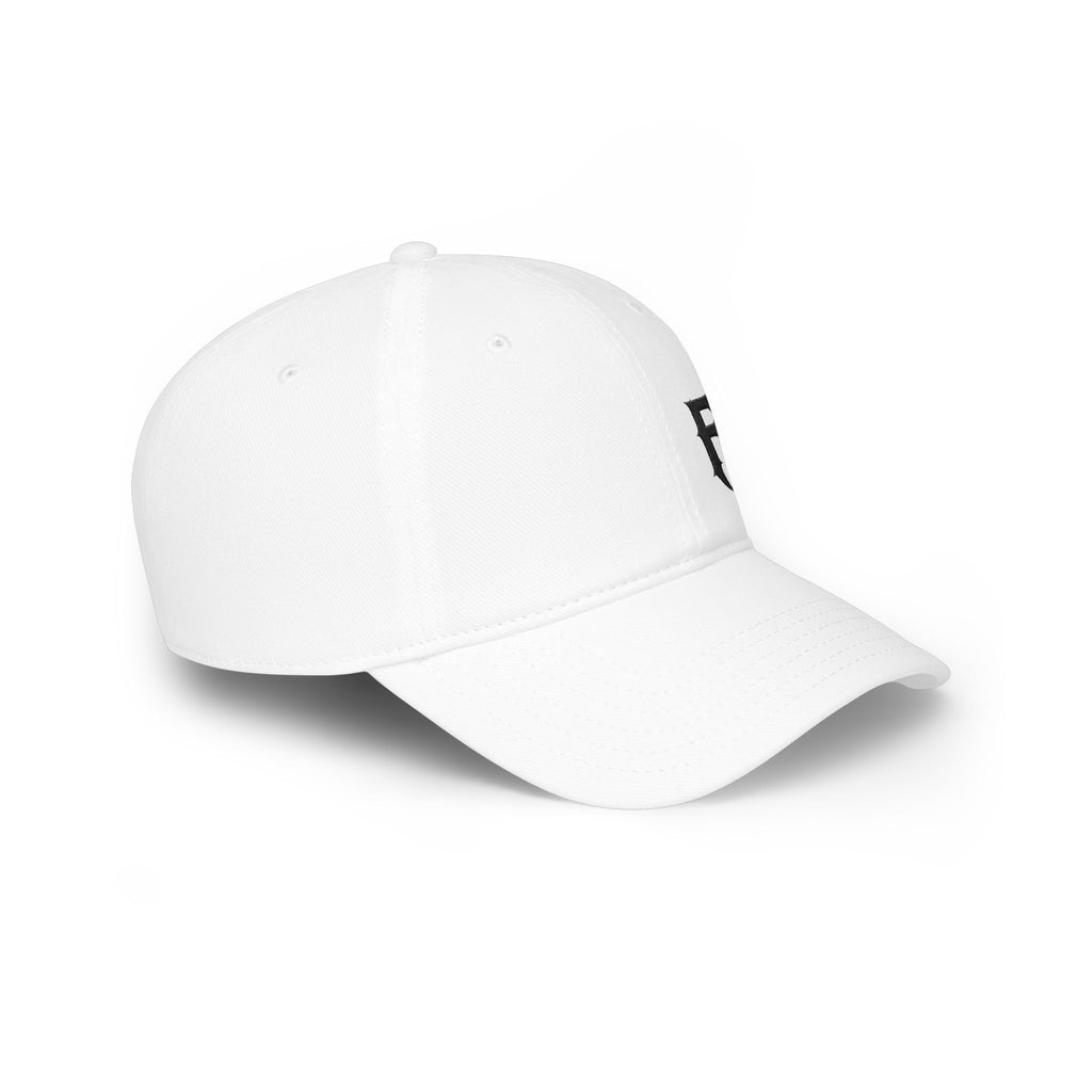 Low Profile Cap with 'FH' Gothic Emblem — Minimalist Baseball Hat for Casual Streetwear