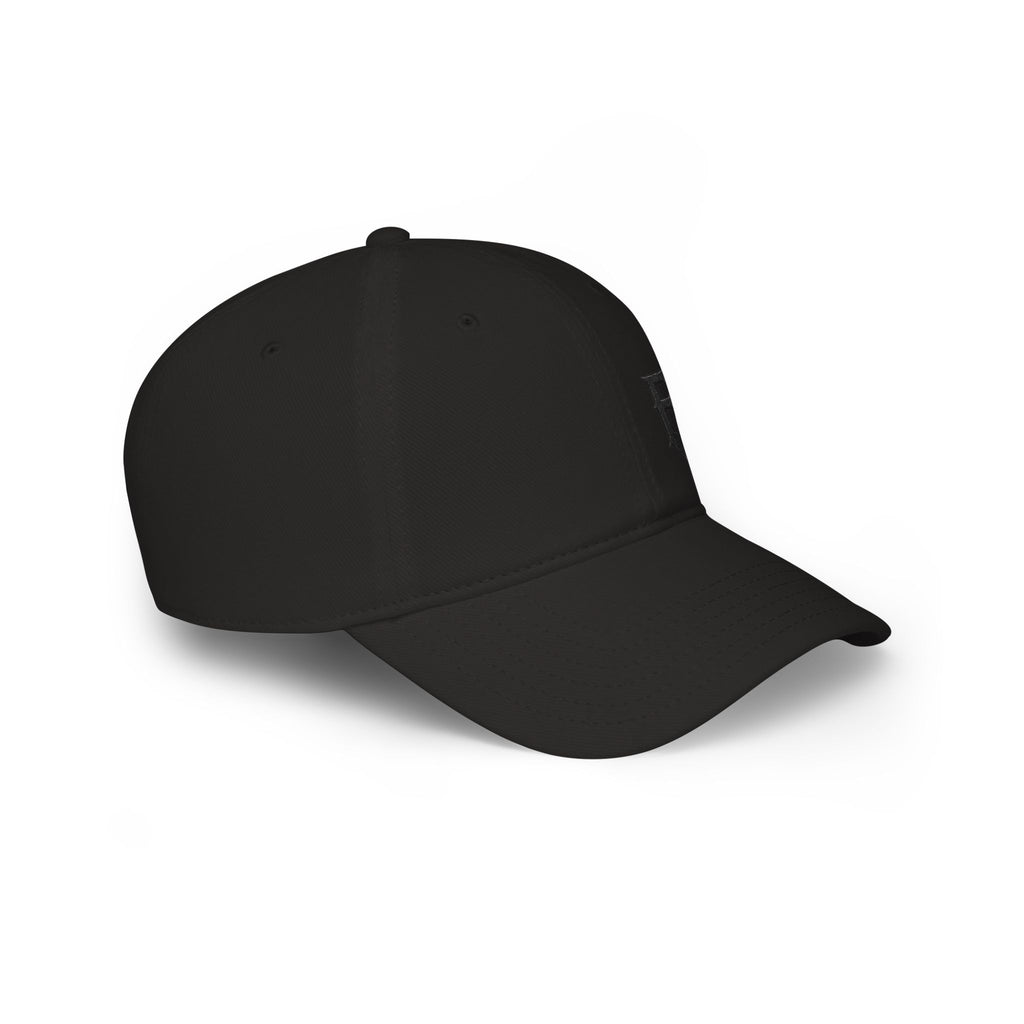 Low Profile Cap with 'FH' Gothic Emblem — Minimalist Baseball Hat for Casual Streetwear