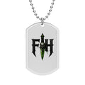 FH Dagger Logo Dog Tag Necklace – Gamer Tactical Pendant