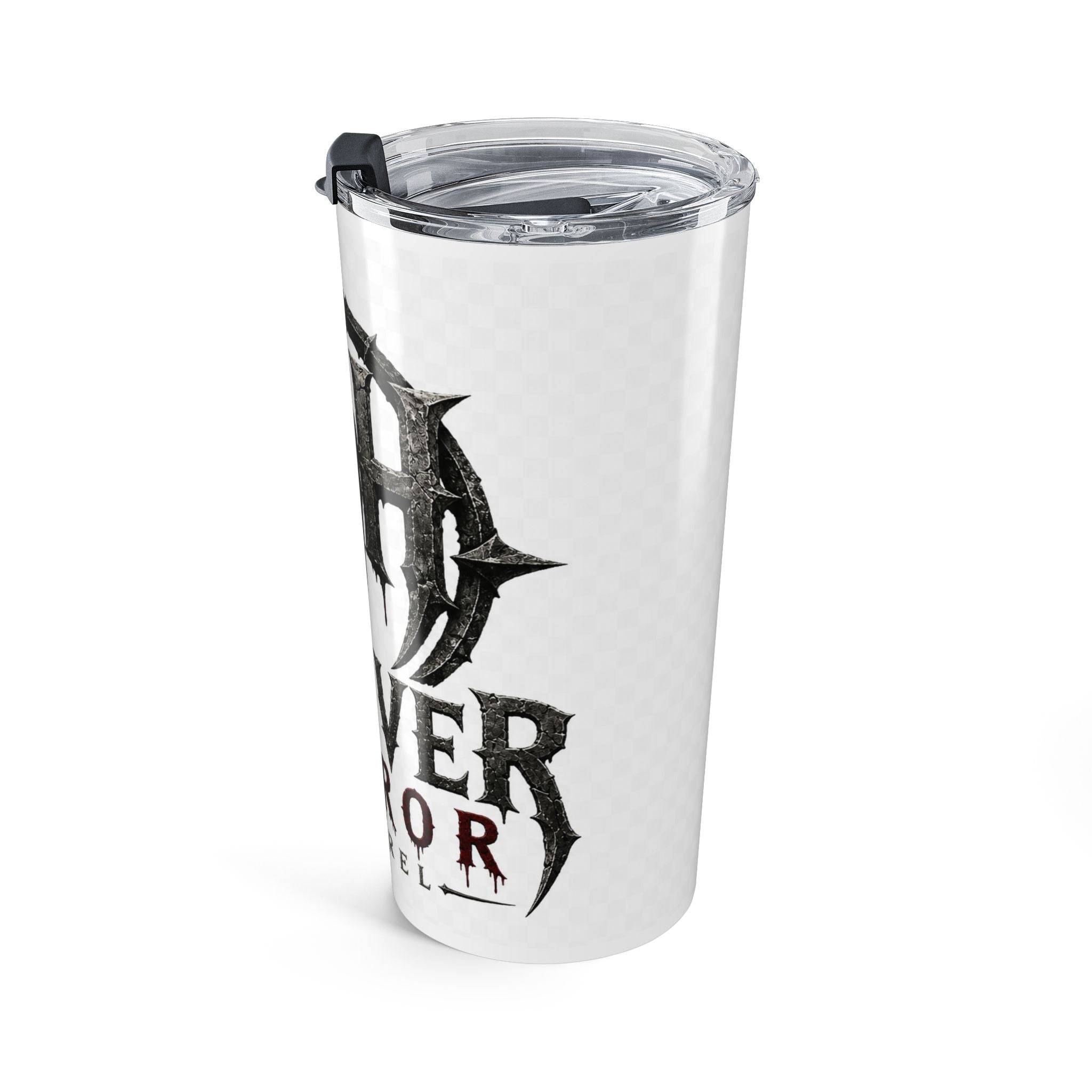 20oz Horror Skull Tumbler — Forever Horror Sword Logo Insulated Travel Cup