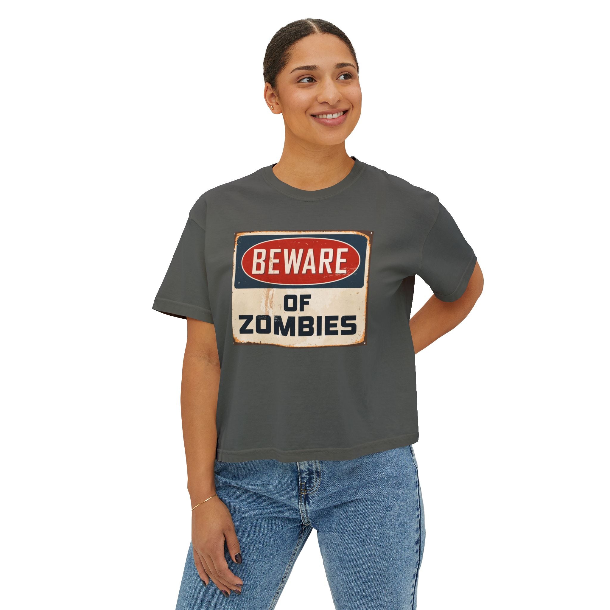 Beware of Zombies Boxy Tee