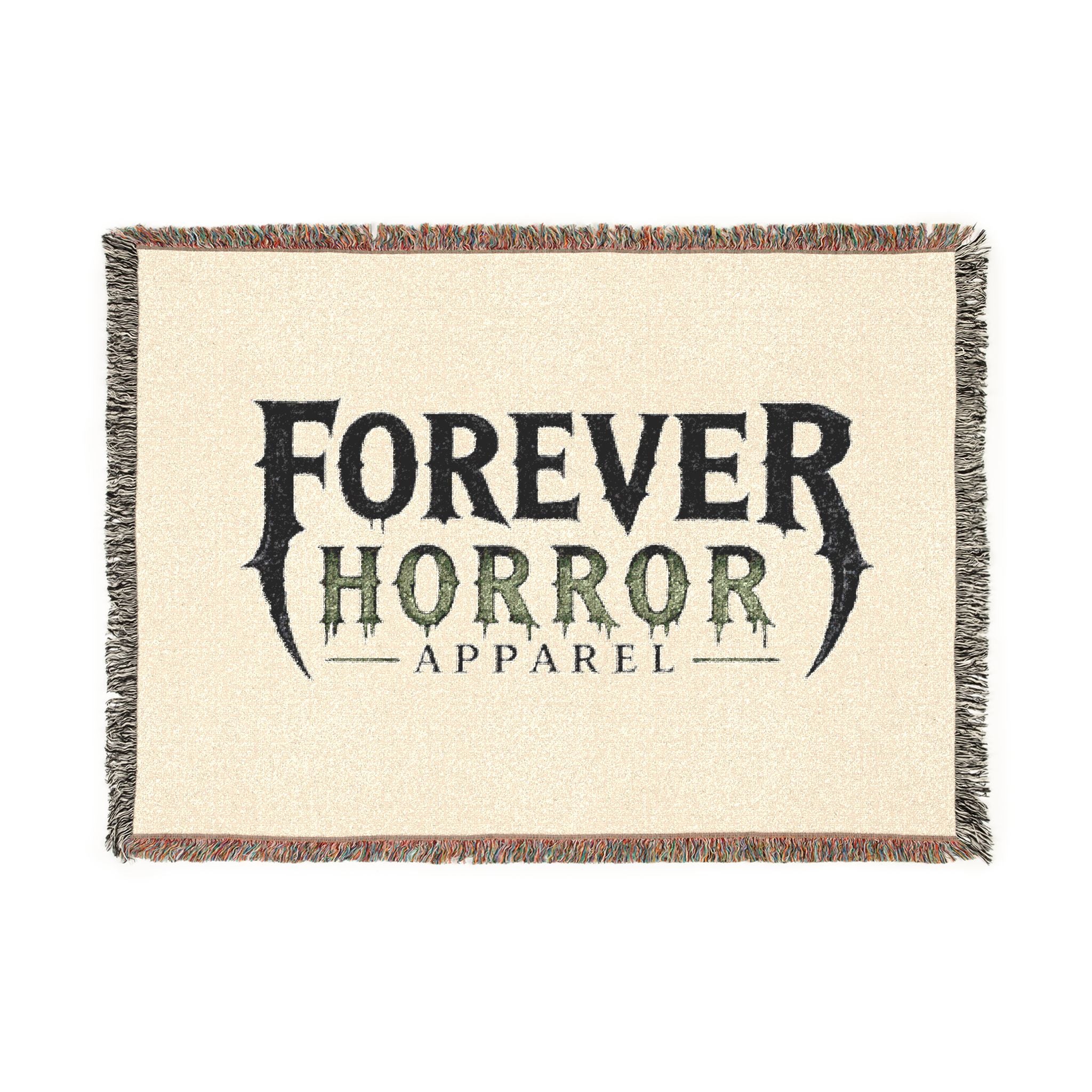 Forever Horror Woven Blanket - Gothic Logo Throw