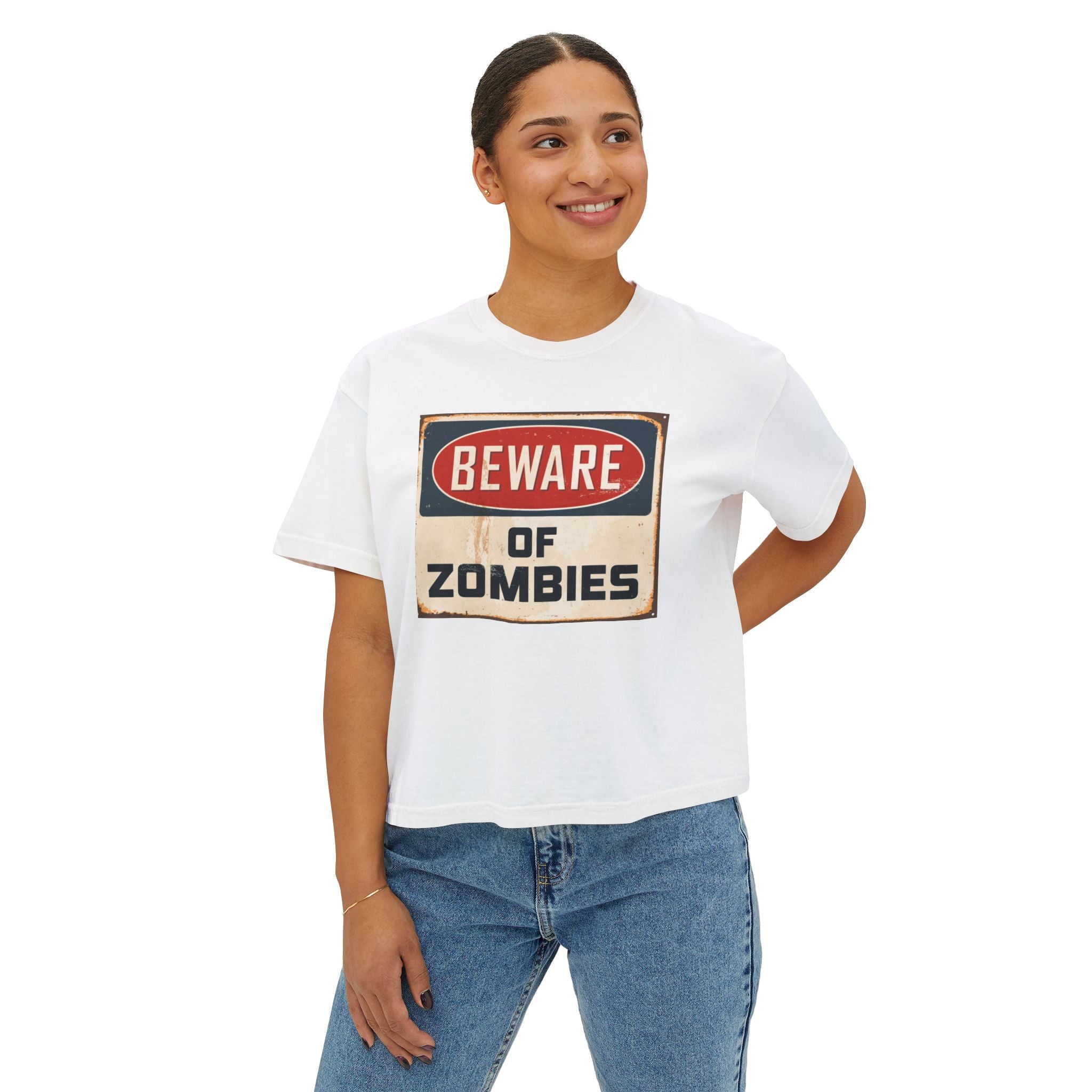 Beware of Zombies Boxy Tee