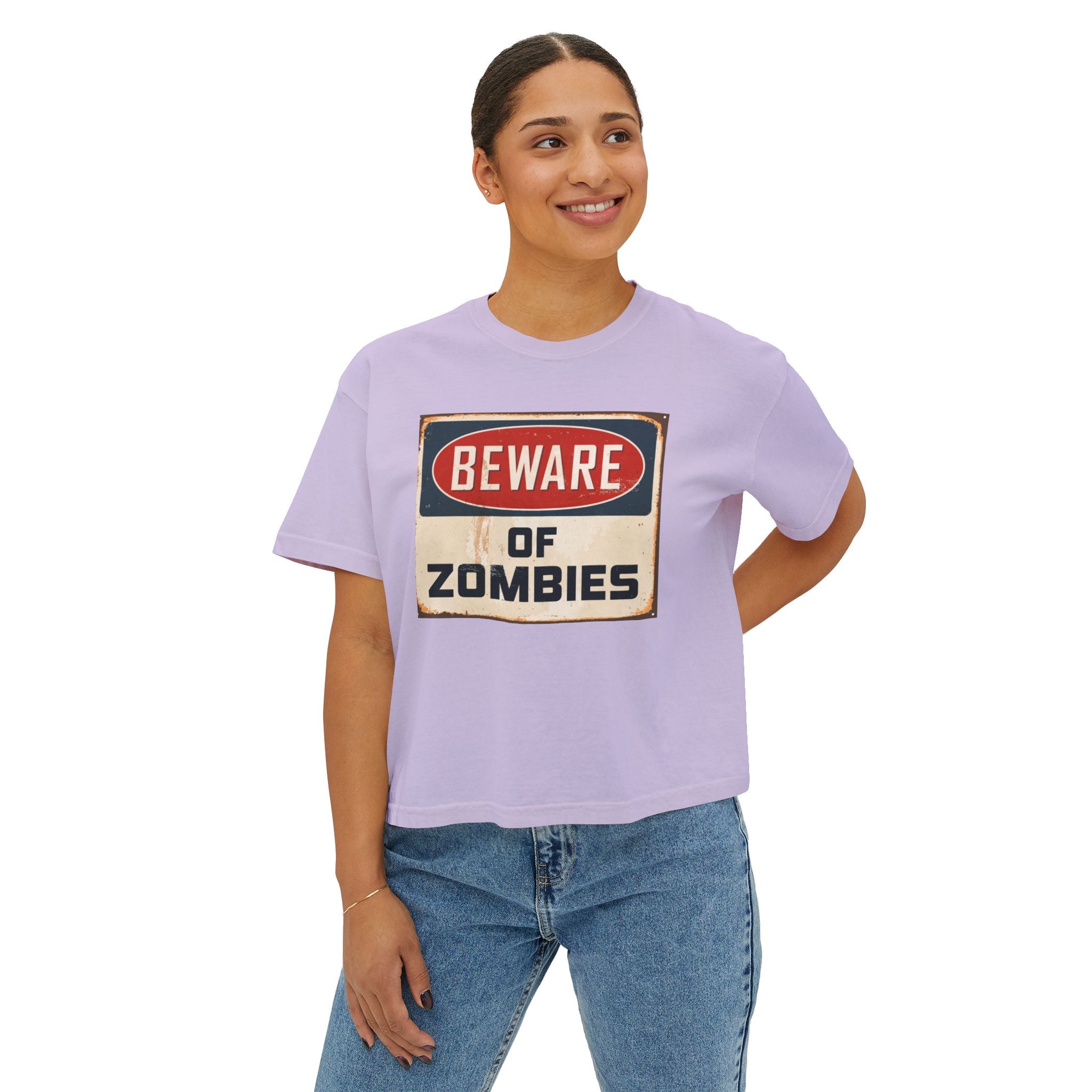 Beware of Zombies Boxy Tee