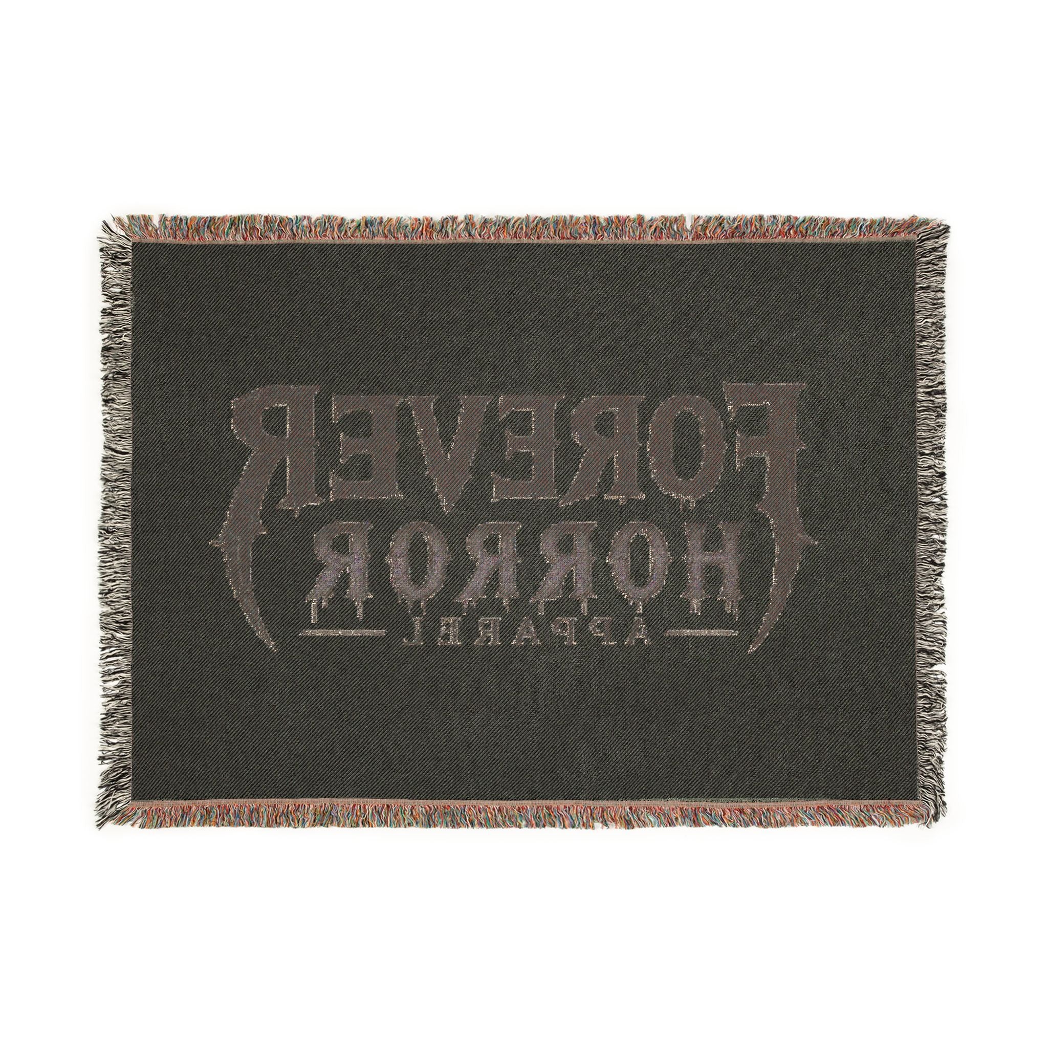 Forever Horror Woven Blanket - Gothic Logo Throw
