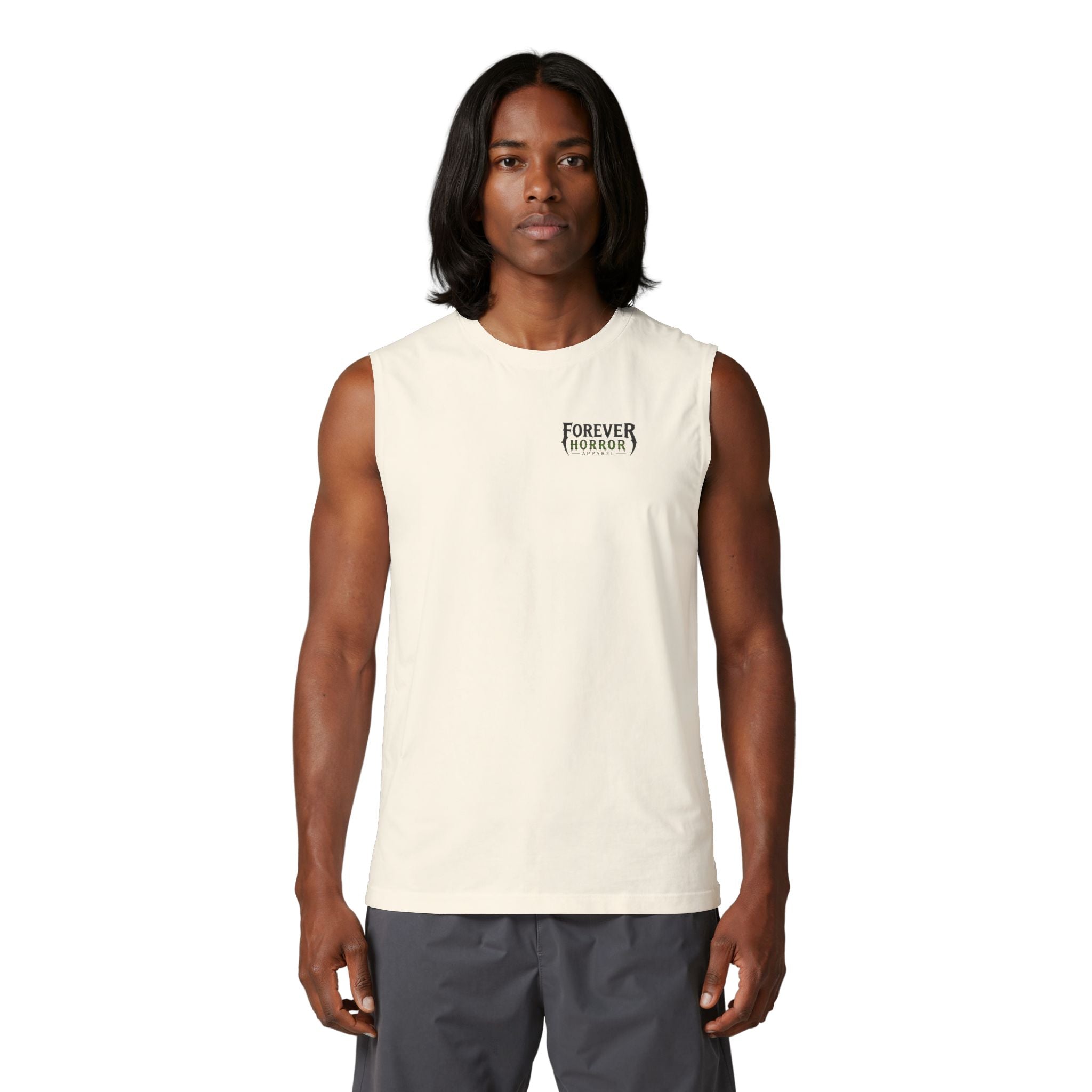 Forever Horror Muscle Tank — Graphic Back Logo Sleeveless Tee