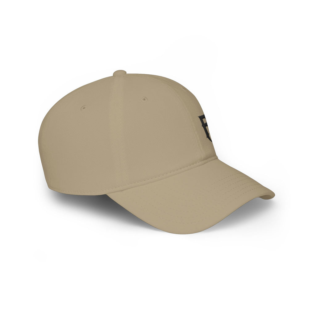Low Profile Cap with 'FH' Gothic Emblem — Minimalist Baseball Hat for Casual Streetwear