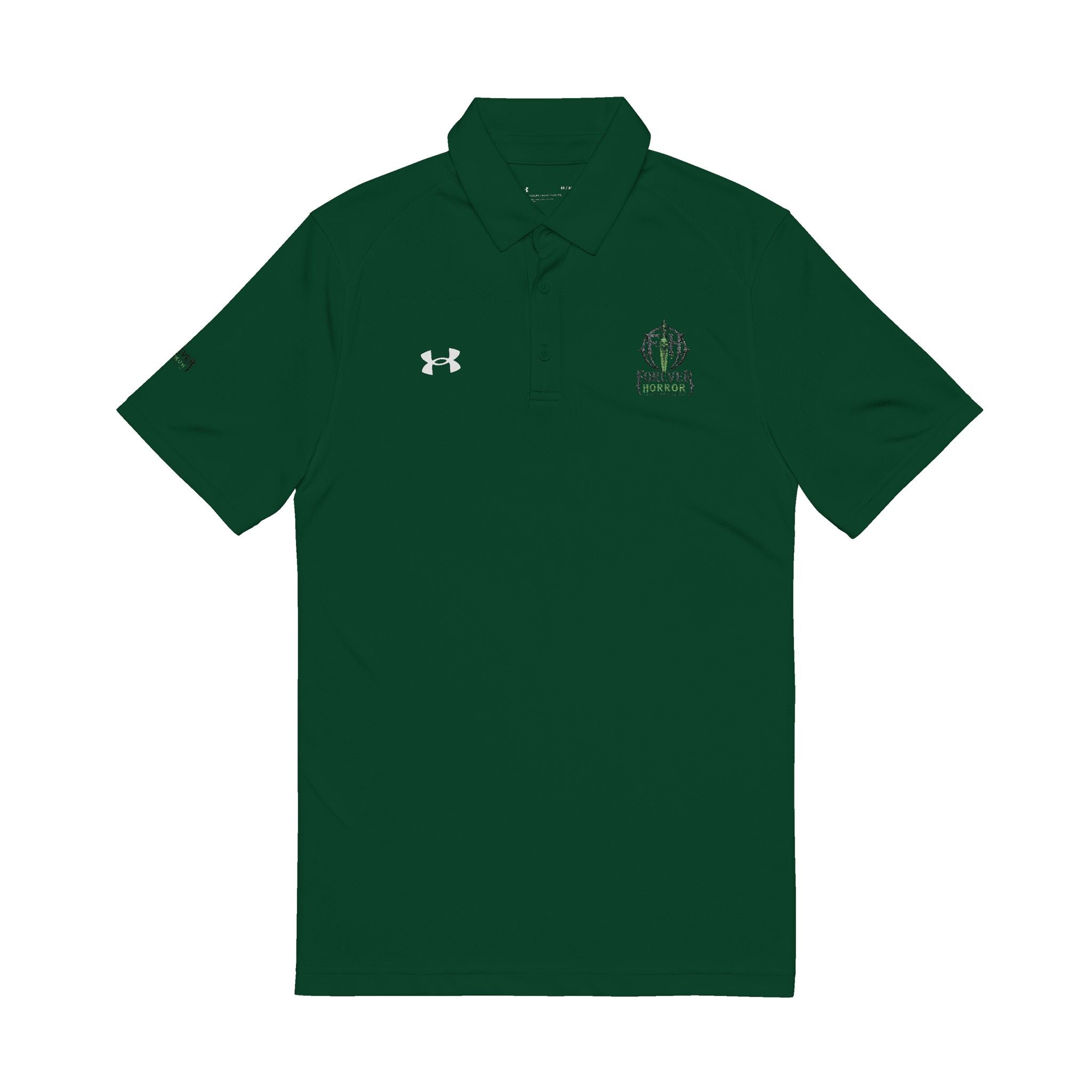 Embroidered Golf Polo Shirt – Men’s White Performance Polo with Crest