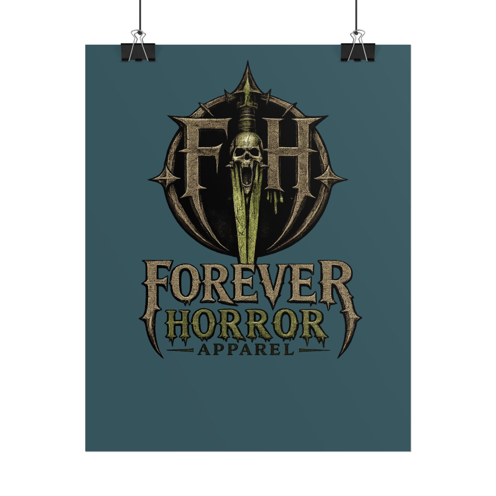 Forever Horror Apparel Poster — Rolled Goth Horror Logo Print