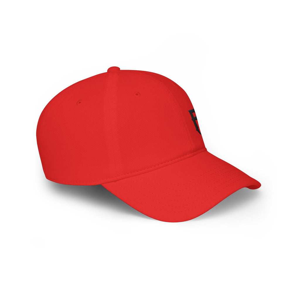 Low Profile Cap with 'FH' Gothic Emblem — Minimalist Baseball Hat for Casual Streetwear