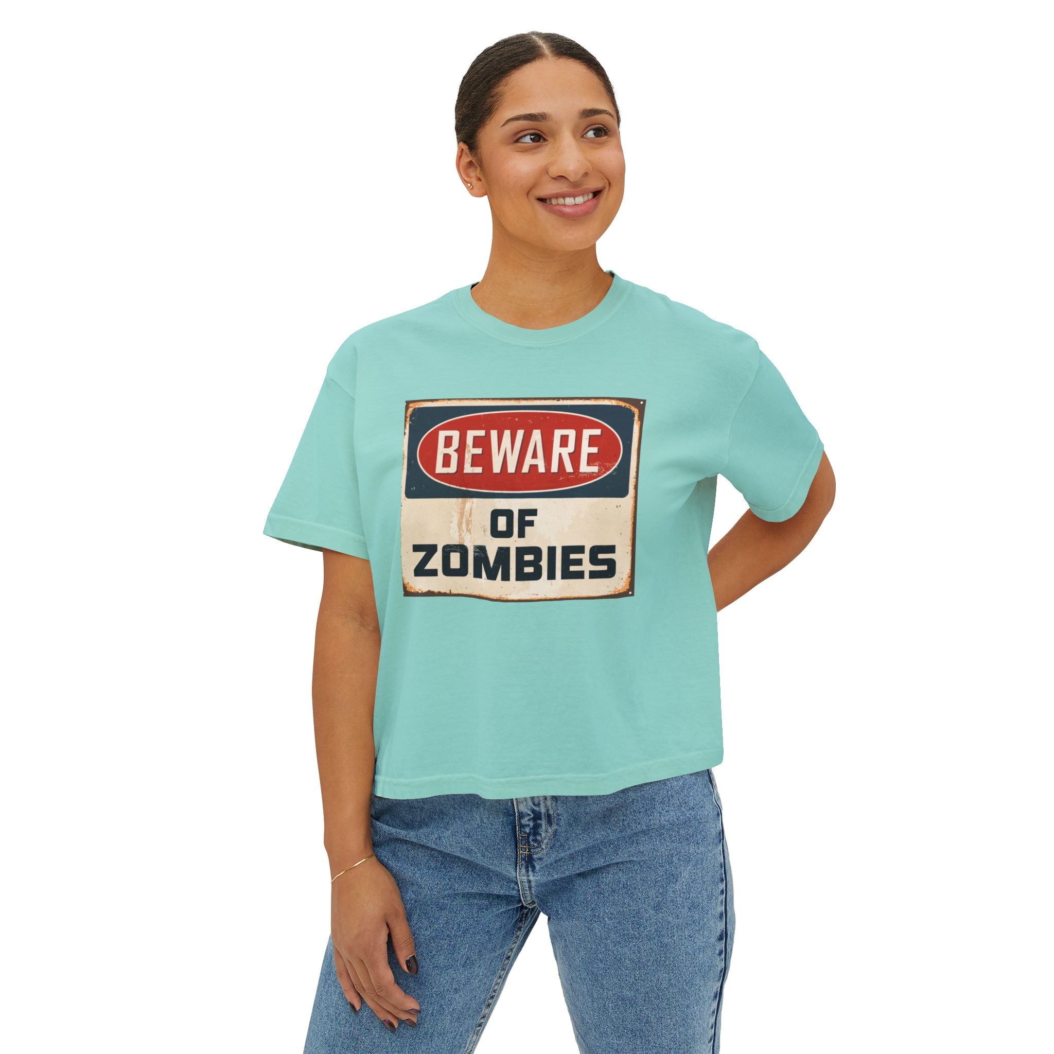 Beware of Zombies Boxy Tee