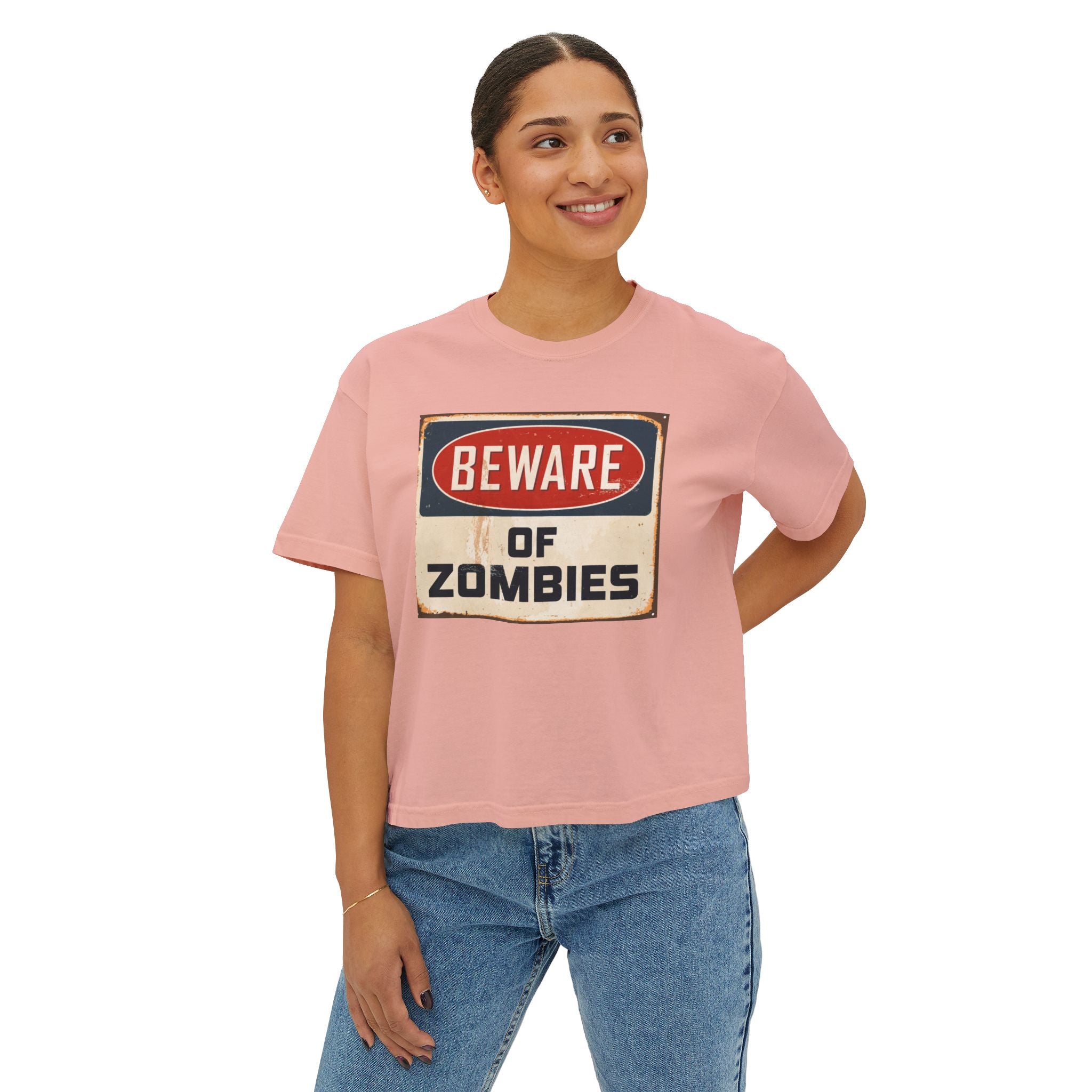 Beware of Zombies Boxy Tee