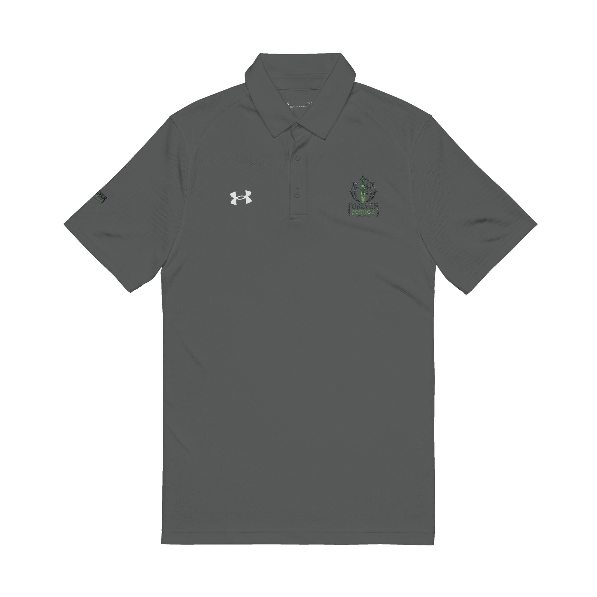Embroidered Golf Polo Shirt – Men’s White Performance Polo with Crest
