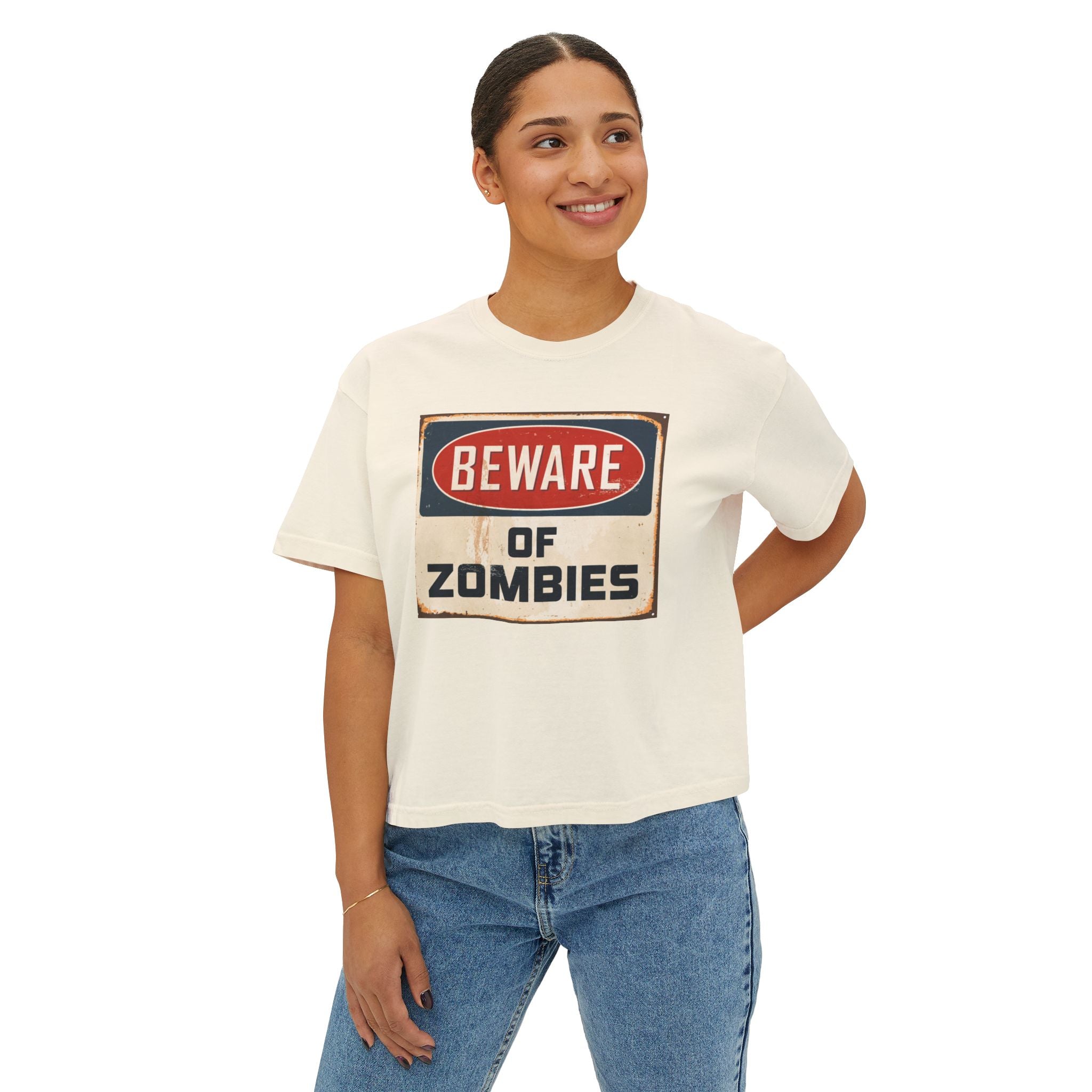 Beware of Zombies Boxy Tee