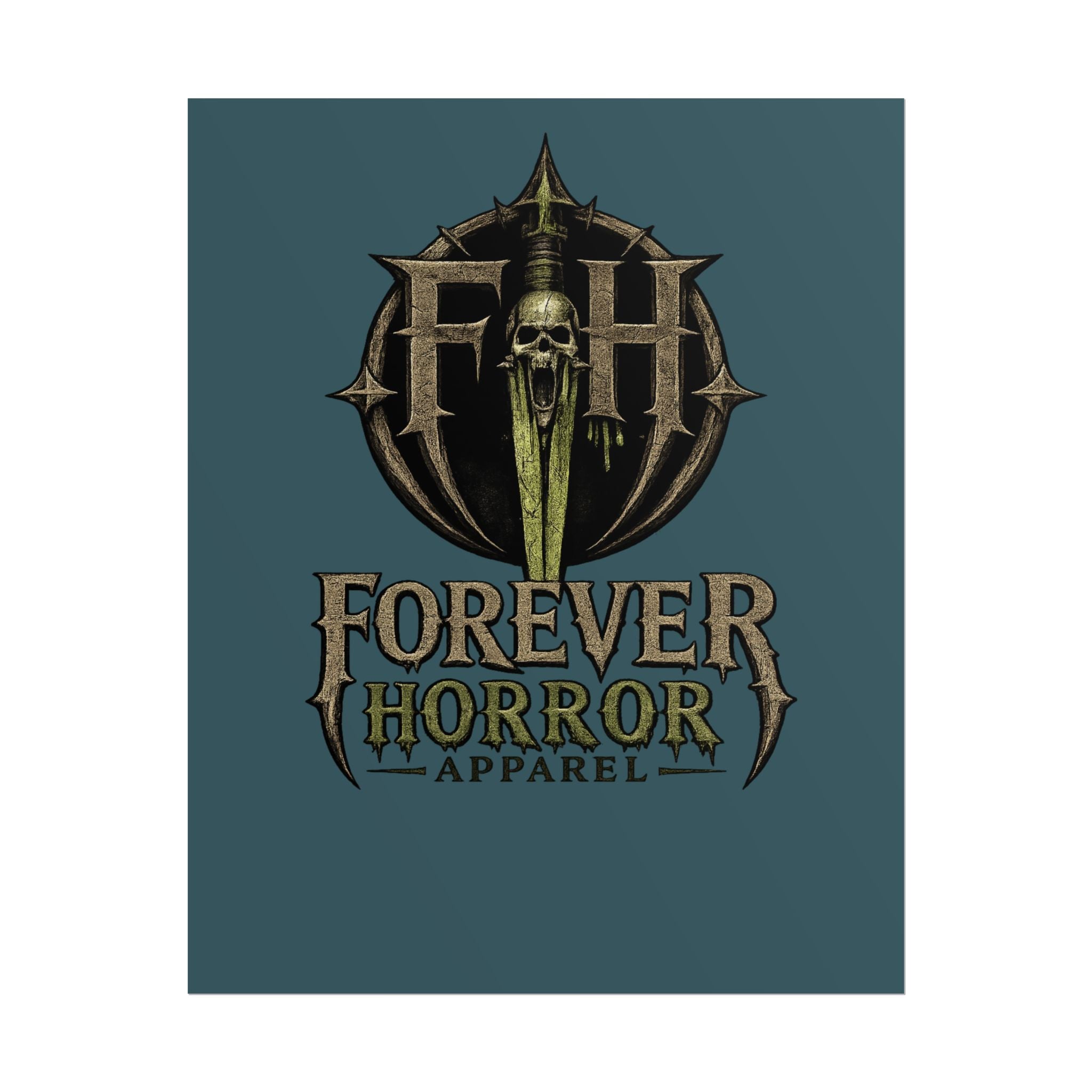 Forever Horror Apparel Poster — Rolled Goth Horror Logo Print