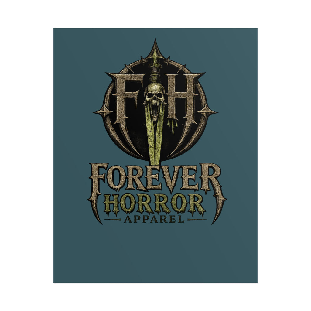Forever Horror Apparel Poster — Rolled Goth Horror Logo Print
